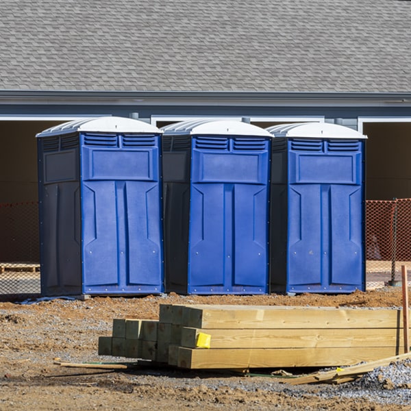 what is the expected delivery and pickup timeframe for the portable toilets in Peters